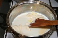 Prepare a sauce from milk, butter and melted...