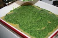 Spread the pasta again and layer the rest of the...