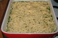 Sprinkle the top with grated cheese and bake...