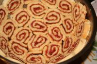 Cut the roll up into pieces about 1cm thick. Lay...