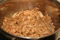 On the warm oil sharply fry marinated meat....
