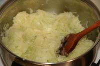 Add zucchini, mix up and add water after 3...