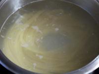 Cook spaghetti (as directed) in boiling salted...