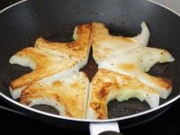 Season with ground black pepper and salt. Cook in...