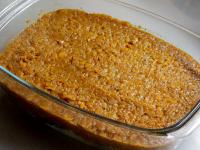 Flatten layer of vegetable mixture....