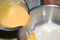 Beat egg yolks with sugar into foam. Beat egg...
