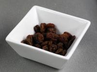 Dip raisins in warm water to make them soft....