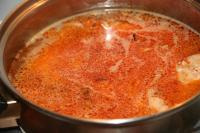 Put the scrolls back in the pot with the cooked...