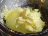 Add butter beaten with sugar into the cooked and...