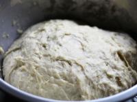 From flour, sugar, yeast, eggs, melted butter,...