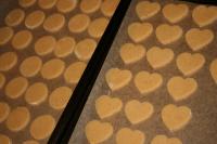 Place them on the baking tin with parchment paper...