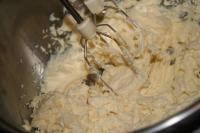 Mix butter with sugar and gradually add cooled...