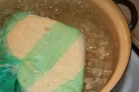 Place semi-hard cheese with 45% fat into the...