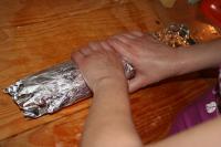 Wrap the roll into the aluminium foil and let it...