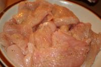 Wash the chicken breasts and cut them into smaller...