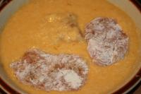 Whipp eggs, add sesame, grated smoked cheese and...