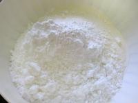 Mix flour with sugar and baking powder. ...