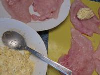Wash the chicken breasts, cut and pound from both...