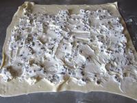 Roll the puff pastry out into the rectangular...