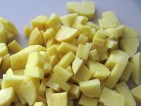 Peel the potatoes, wash and cut into the small...