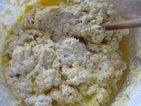 Slightly heat milk, add crumbled yeast, one...