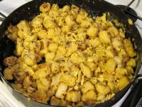 Again stir carefully, so that each dumplings cube...