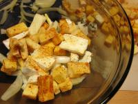 In a deep bowl, put layer of onions and layer of...