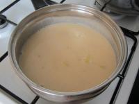 Prepare thickening paste from milk, flour and...