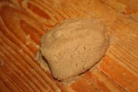This homogeneous mass put to the bottom of baking...