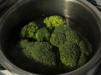 Cook the broccoli until soft in salted water....