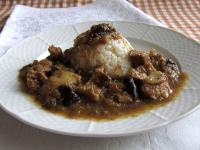 Serve with rice poured with sweet and sour juice...