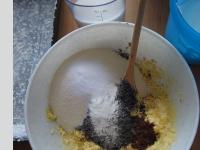 Butter, yolks, sugar - mix together. Add ground...