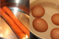 Cleanse medium size carrots and cook them 5...