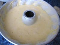Pour the dough into a smaller bundt cake pan...