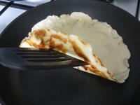 Put a piece of butter on a hot pan and immediately...