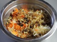 Add raisins, sprinkle with ground cinnamon and...
