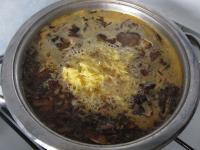 At the end add grated potato to the soup and bring...