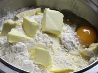 Prepare flour into a bowl, add butter cutted into...