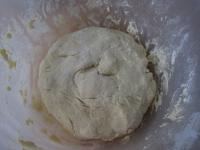 Knead the dough, sprinkle it with flour, shape a...