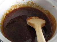Heat sugar until it turns into caramel. ...