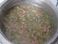 Finally add marjoram and dried onion into the soup...