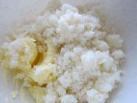 Whisk the butter with sugar and stir in cooled...
