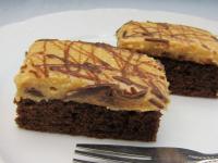 Then decorate the cake with melted chocolate,...