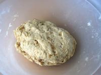 Knead the dough and let it rise....