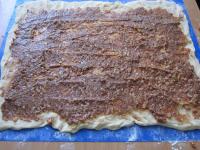 Spread jam and walnut mixture over the dough but...