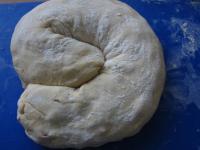 Brush the spare edge of dough with beaten egg and...