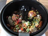 Put the baked meat on the pan and cover. Put the...