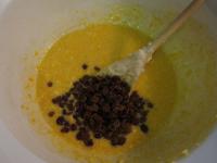 Mix butter with sugar and eggs. Stir in washed...