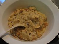 Add cooled rice, apples and cinnamon. Mix....