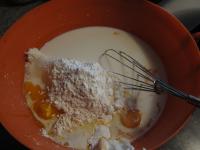 Mix cream cheese with milk, vanilla sugar,...